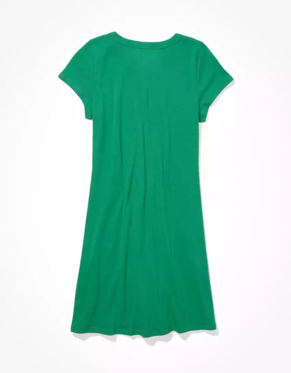 Mini Robe American Eagle AE Hey Baby Tee Vert Clair Femme | JTL-14561476